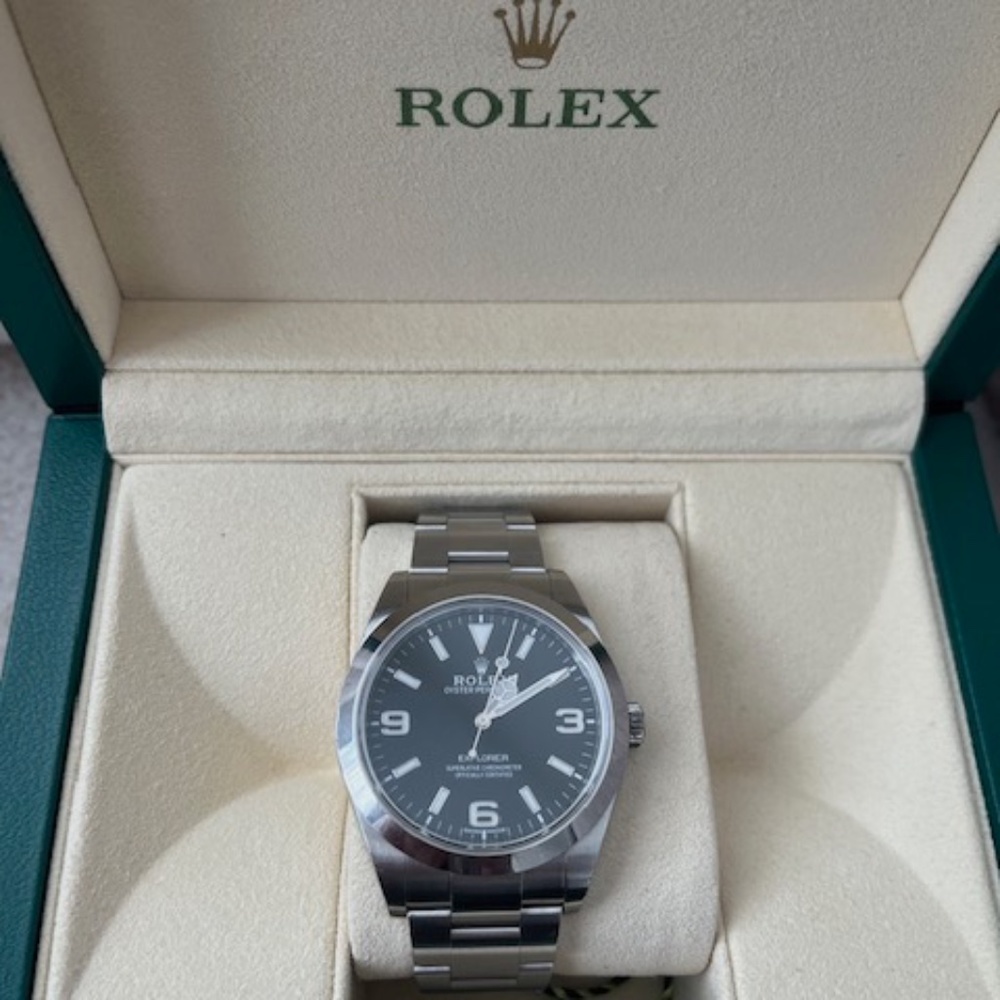 Rolex Explorer 39mm 214270 model With a Black Dial